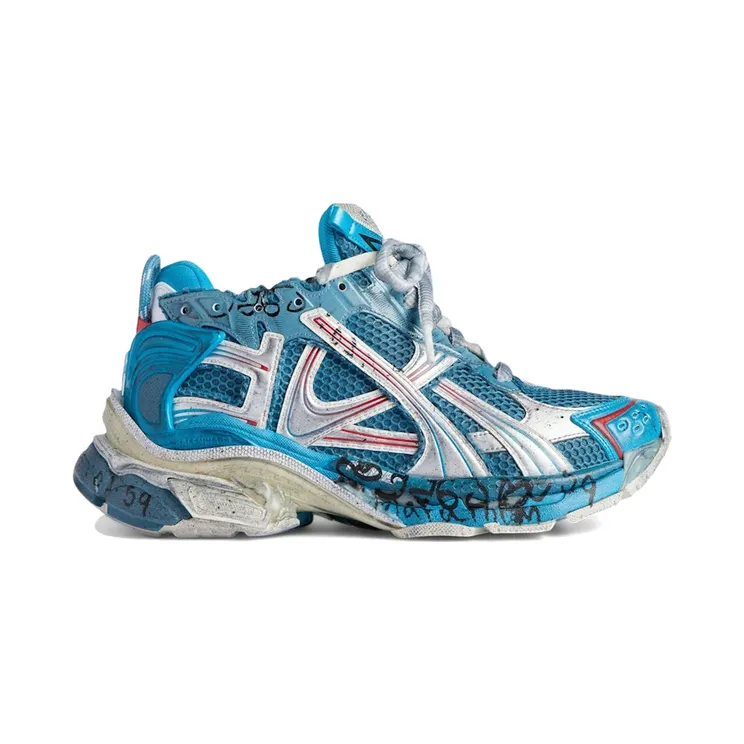 Balenciaga Runner Blue Silver White Red (772774 WRNMT 4896)