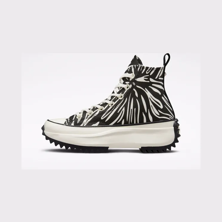 Converse Run Star Hike Platform Animalier Egret/zwart/egret