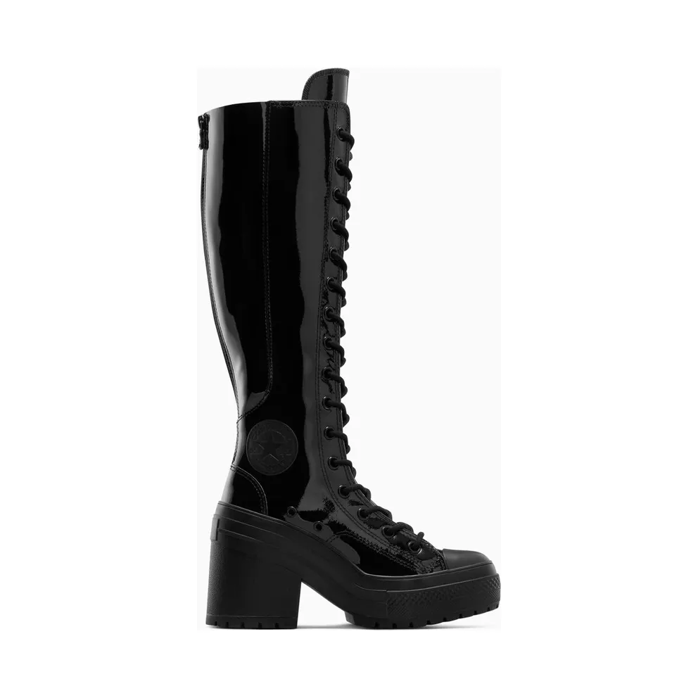 Converse Chuck 70 De Luxe Heel XXHi Platform Patent Leather Black Black/ White (A13856C)