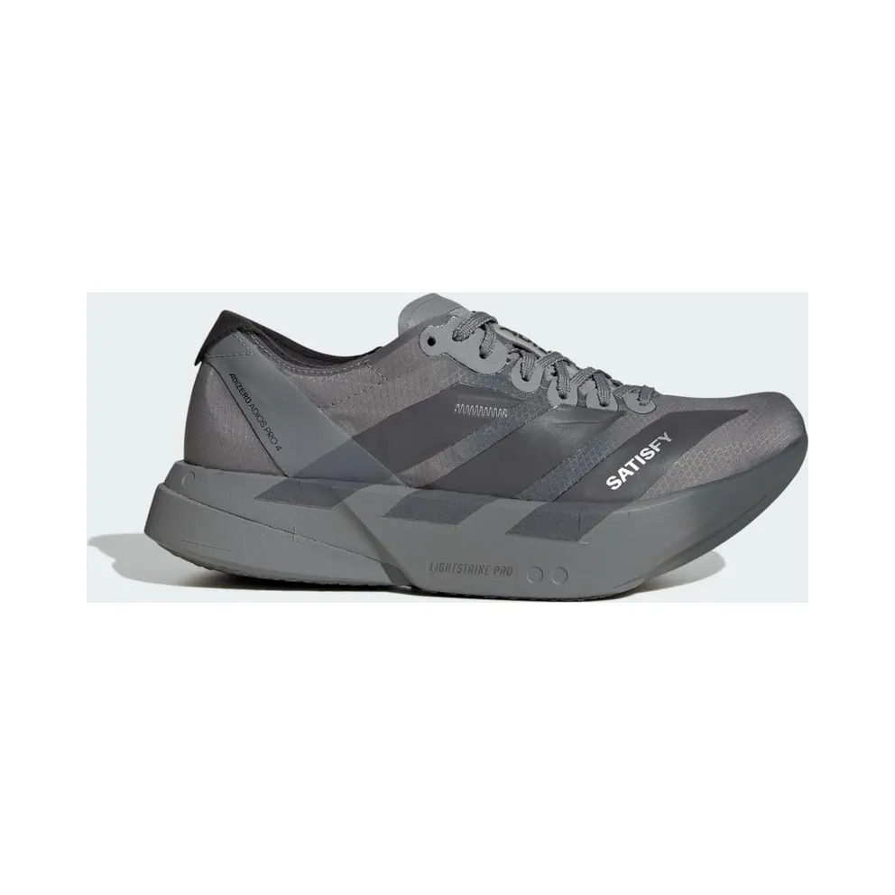 Adidas ADIZERO ADIOS PRO 4 SATISFY Shoes Core Black / Night Metallic / Grey Five (KH8443)