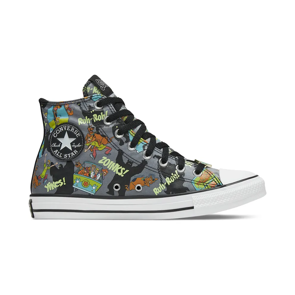 Converse Scooby-Doo x Chuck Taylor All Star High ‘Chased By Ghosts’ Almost Black/White/Multi (169073C)