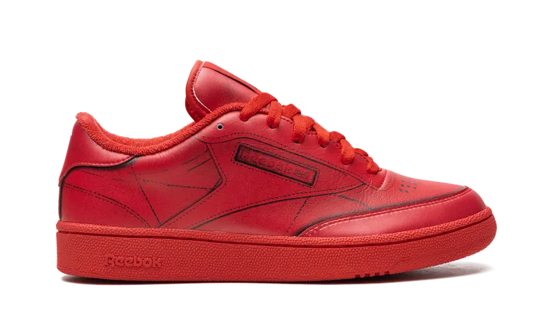 Reebok Maison Margiela Club C Shoes Vector Red / White / Black (H02408)