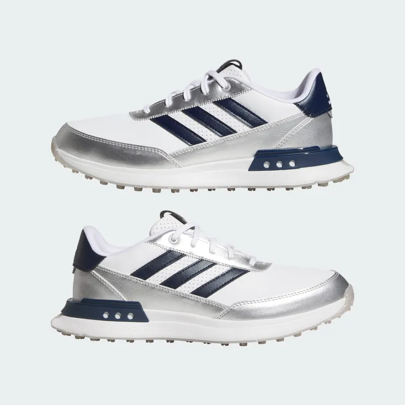 adidas S2G 25 Leather Spikeless Golf Cloud White Night Indigo Grey Two (JR6952)