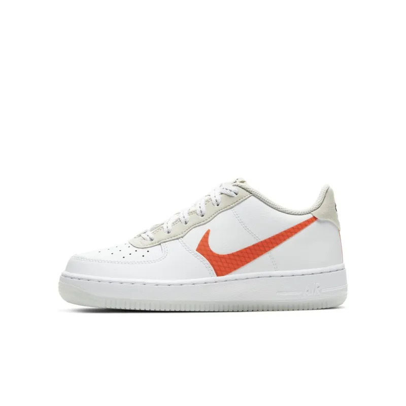 Nike Air Force 1 White Total Orange (GS) White/Summit White/Black (CD7409-100)