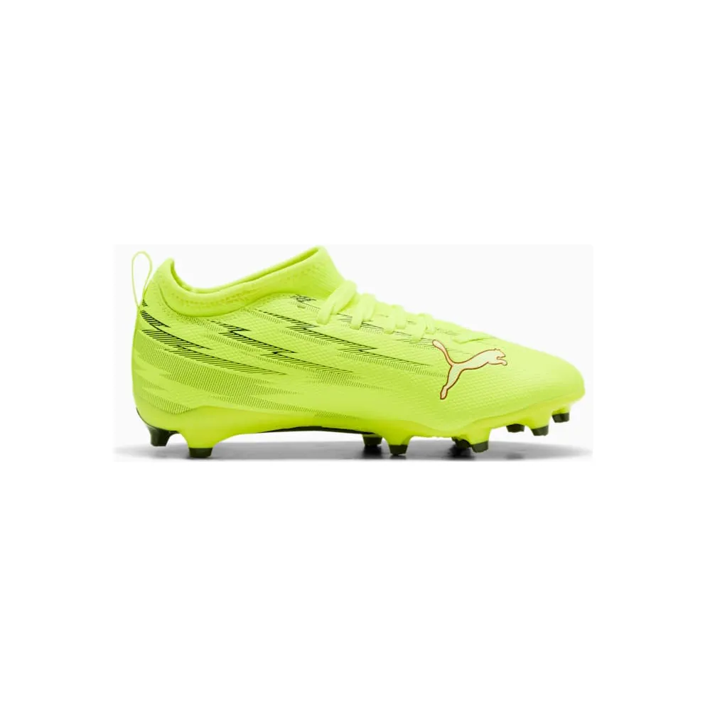 Puma Ultra 6 Match FG/AG Jr Yellow Alert Black Glowing Red Lime Squeeze (108701-01)