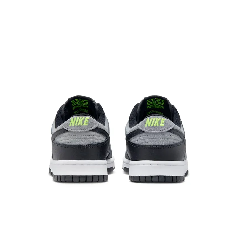 Nike Dunk Low Black Cool Grey Volt Mini Swoosh (FQ2205-001)