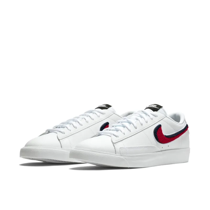 Nike Blazer Low 3D White Blue Red White/White-Blue Void-University Red (AV6964-100)