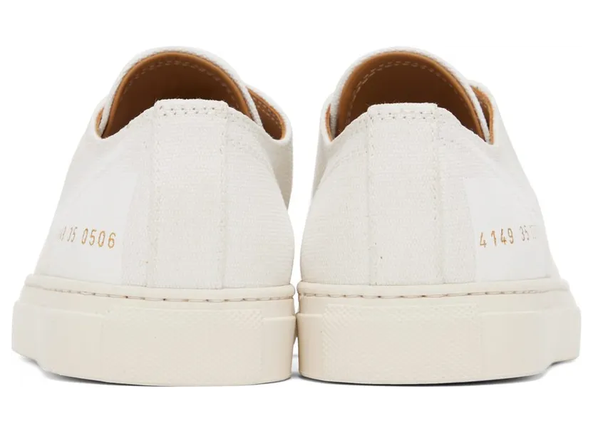 Common Projects White Tournament Low Sneakers (4149) (2)