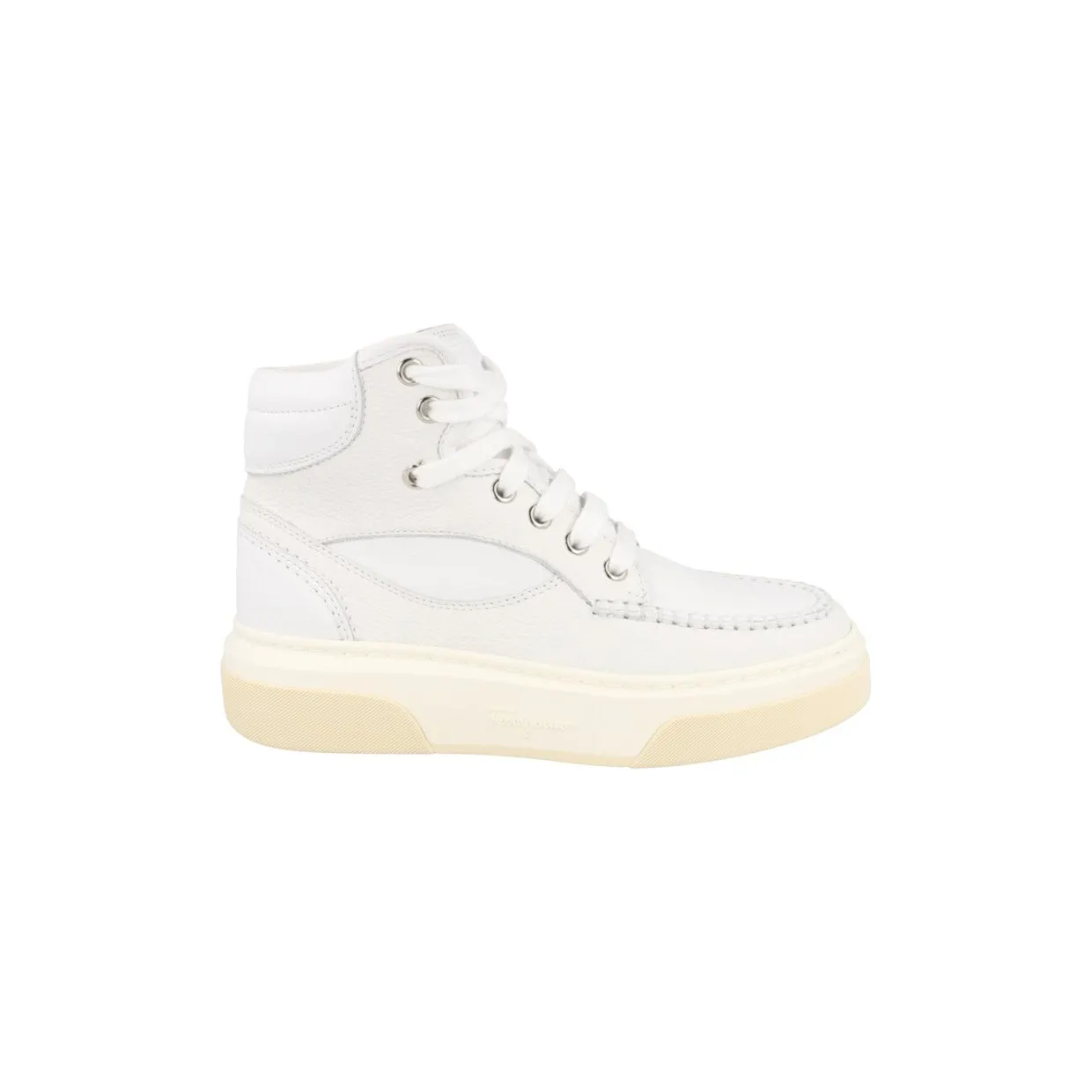 Ferragamo Cassina High-Top Sneakers White (030345-758370-M)