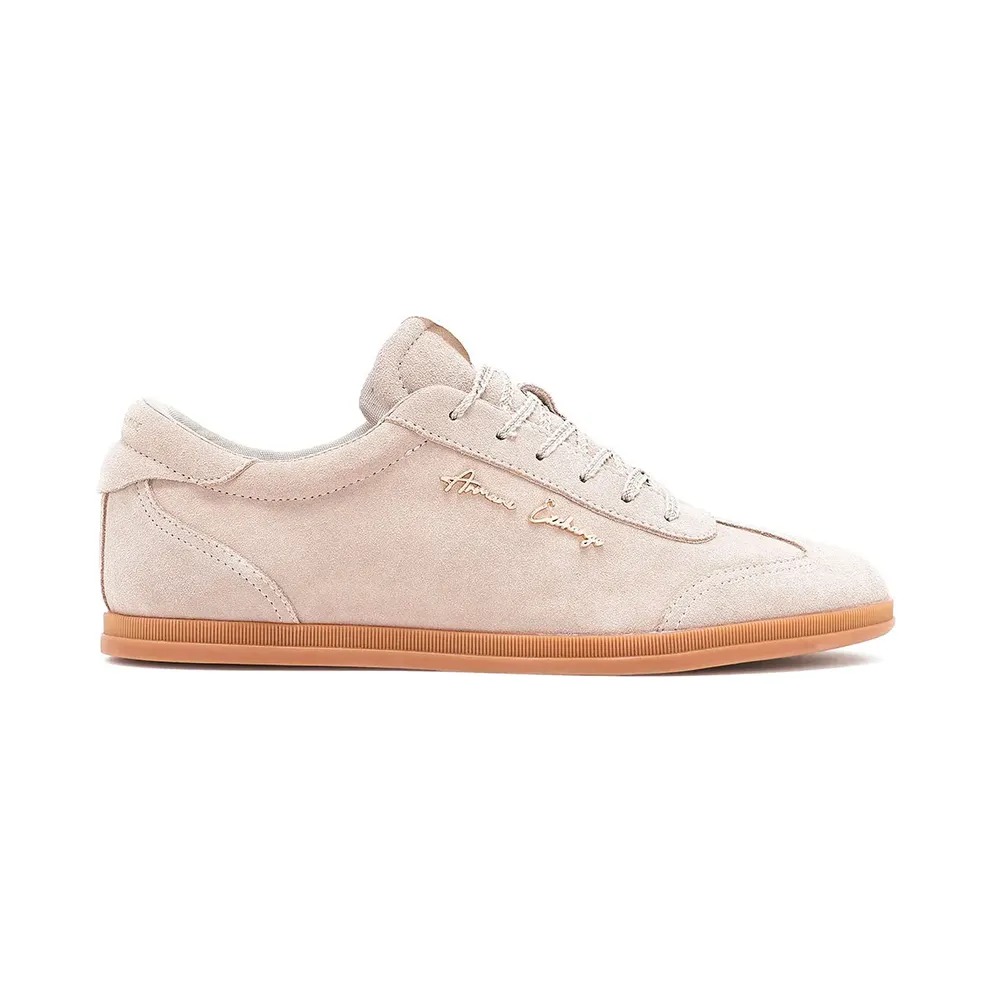 Armani Exchange Wildleder- mit Logo-Schild – Nude (XW002797AF17465)