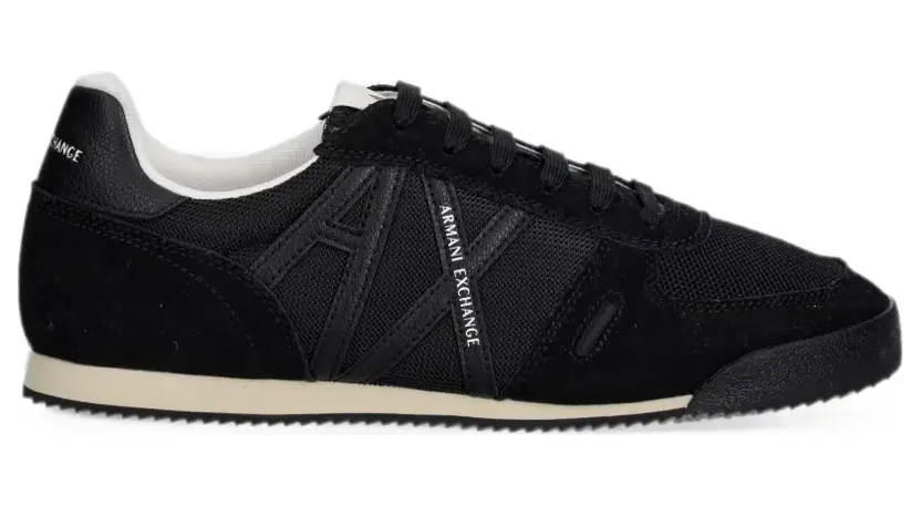 Armani Exchange Sneakers mit Logo-Patch – Schwarz (XM002616AF22755)