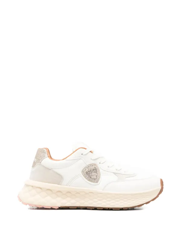 Blauer Leren with logoplakkaat – White (S6LYNN01LES)