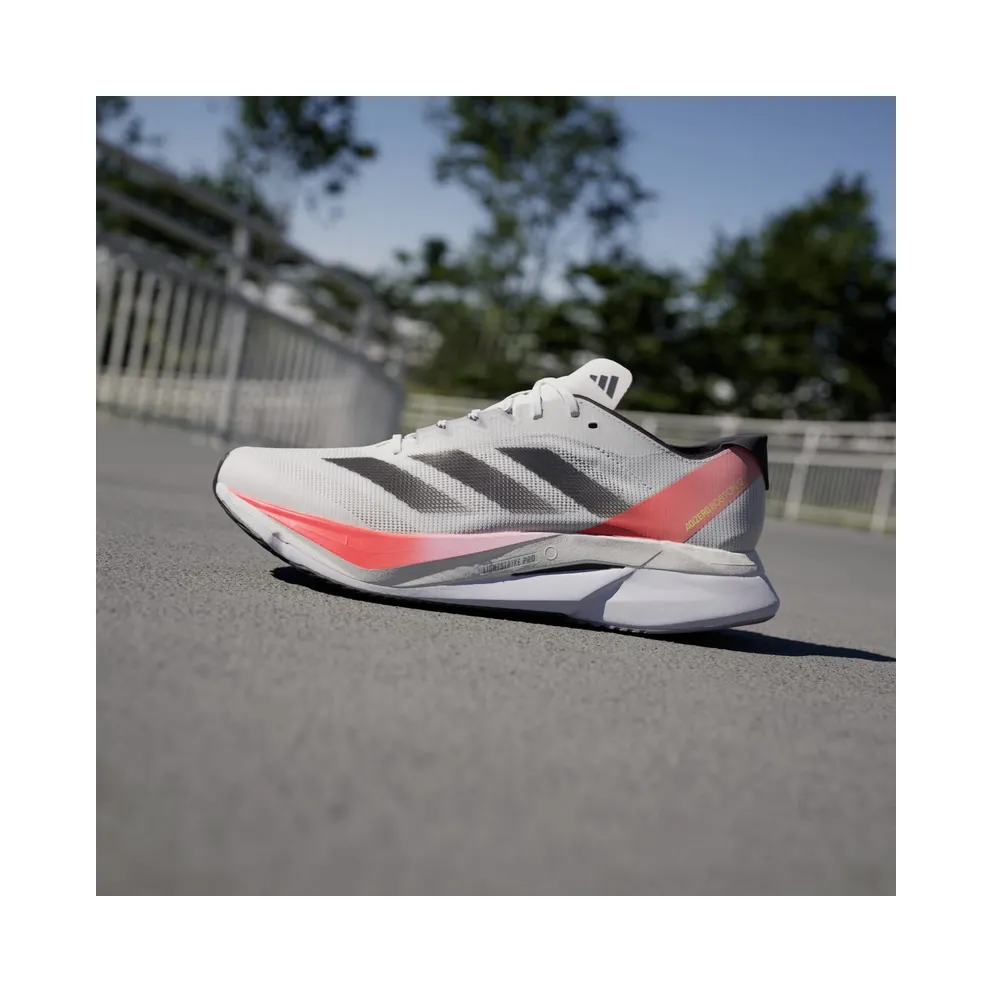 adidas Adizero Boston 12 Cloud White Aurora Met. Solar Red (IF9210)