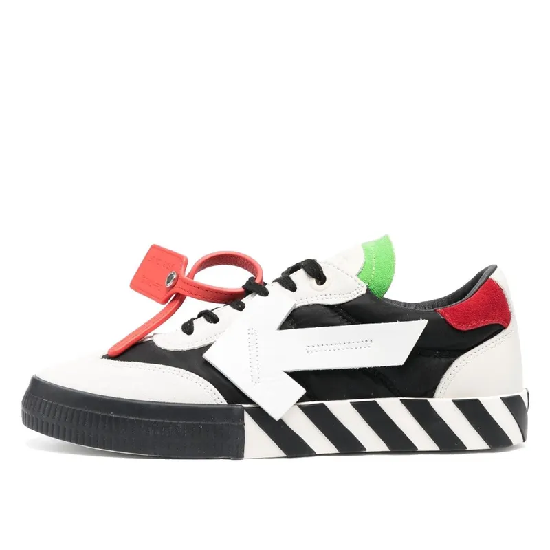 OFF-WHITE Floating Arrow Vulcanized Low Black Green Red (OMIA232S23LEA0010301)