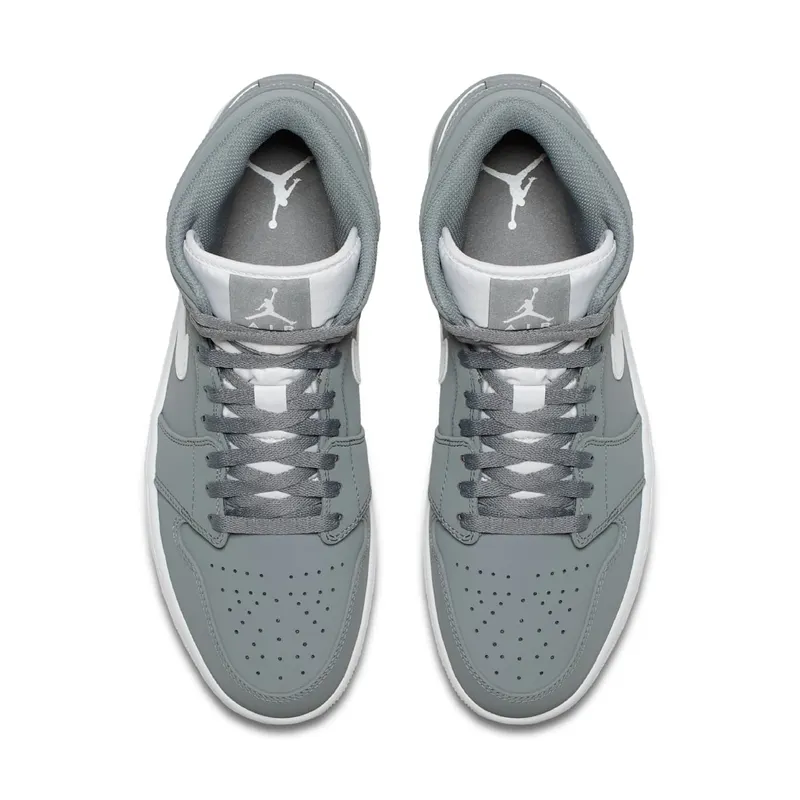 Jordan 1 Mid Cool Grey/White Cool Grey/White (554724-036)