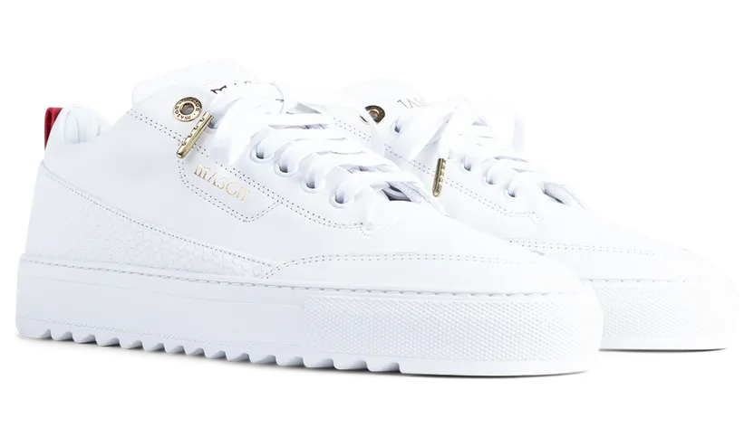 Mason Garments Torino Leather/Python White Weiß (SS20-12F)