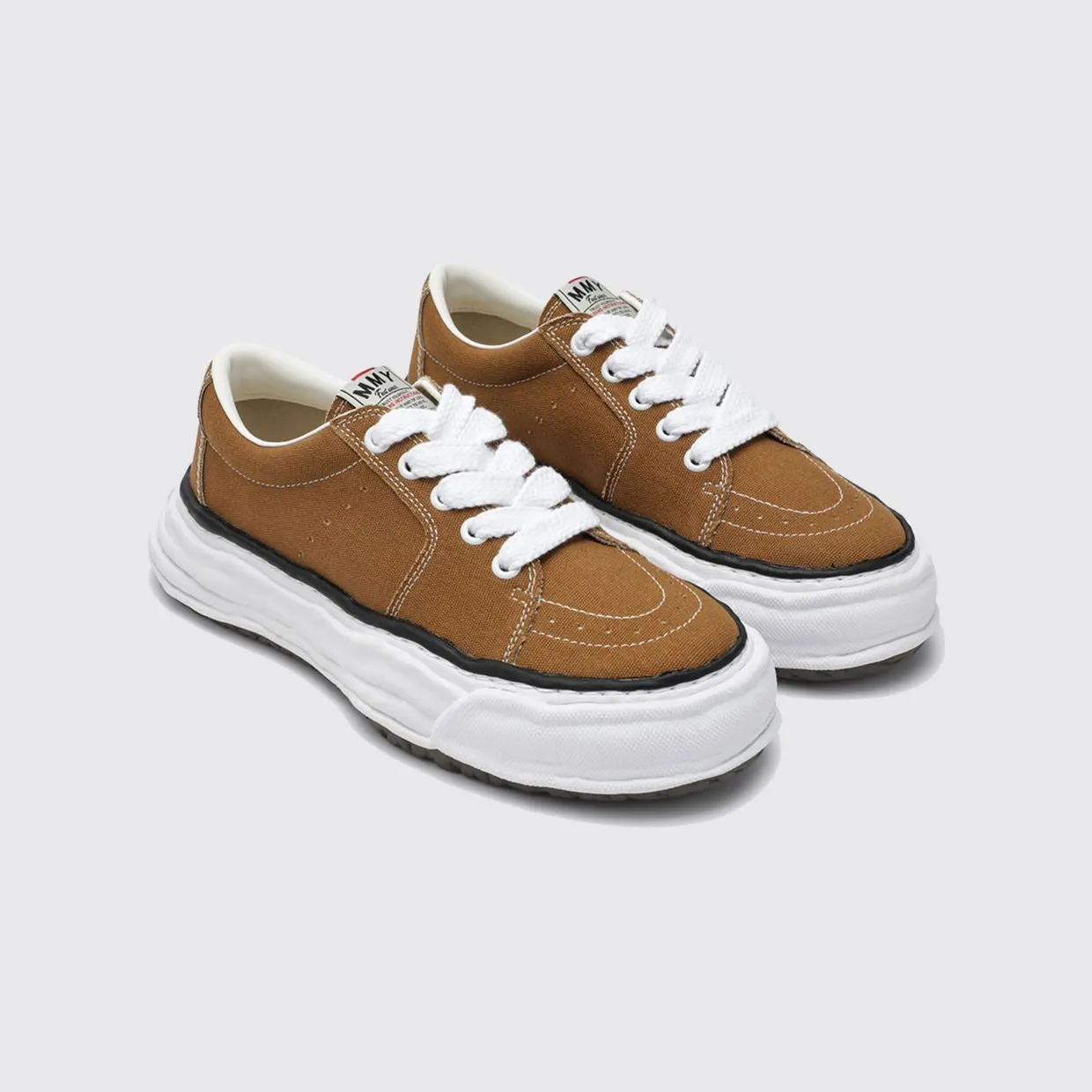 Maison Mihara Yasuhiro Eric Canvas Low-Top Platform Sneakers Brown (A16FW703BR)