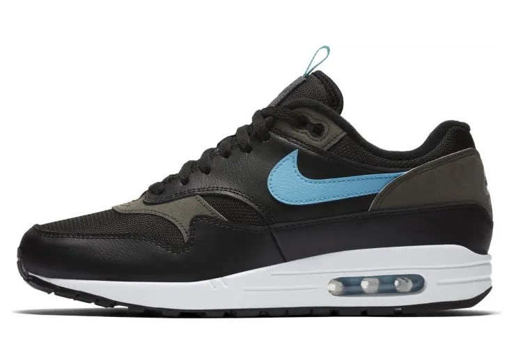 Nike Air Max 1 Tongue Tab Black Blue Fury