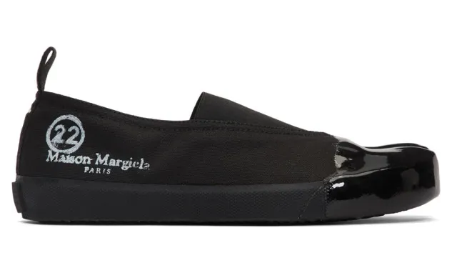 Maison Margiela Black Tabi Vandal Slip-On Sneakers (S58WS0126 P3212)