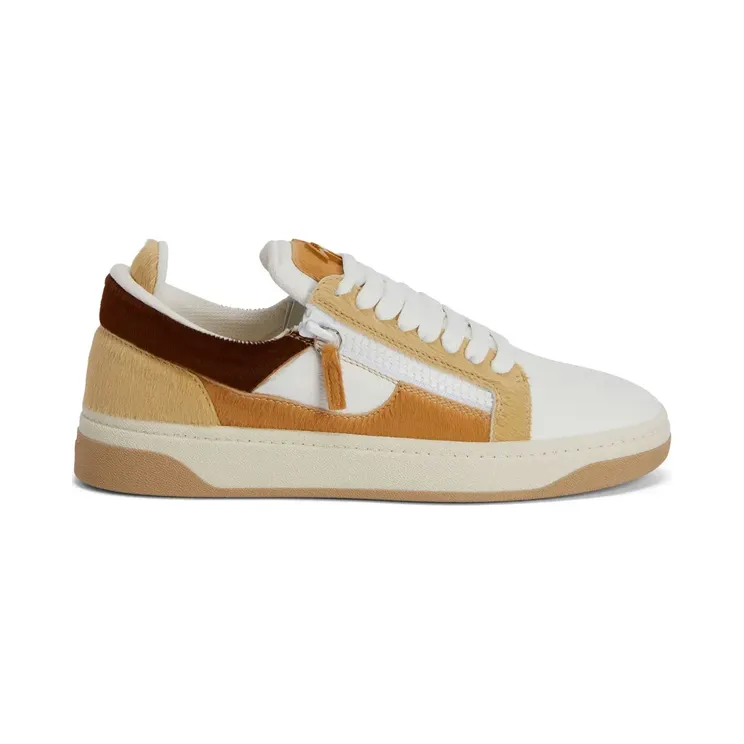 Giuseppe Zanotti GZ94 low-top met colourblocking en dubbele rits “White” (RM40004002)