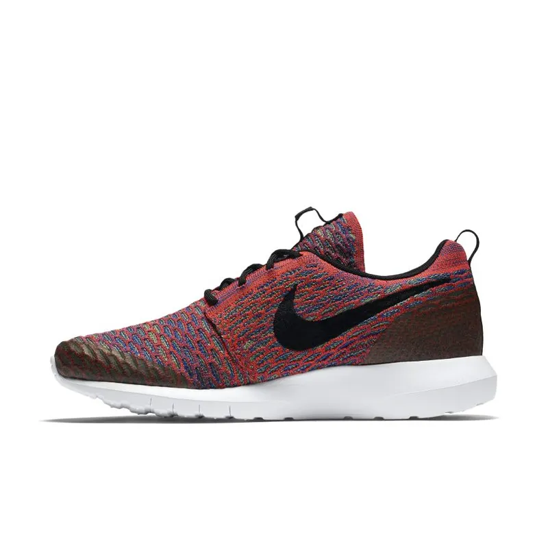 Nike Roshe NM Flyknit Bright Crimson Multi-Color Bright Crimson/Black-Green Streak-Game Royal (816531-600)