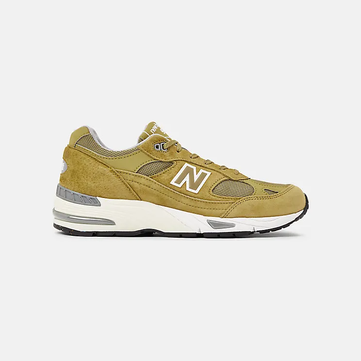 New Balance 991 MiUK Green Moss Cloud Cream (M991GGW)