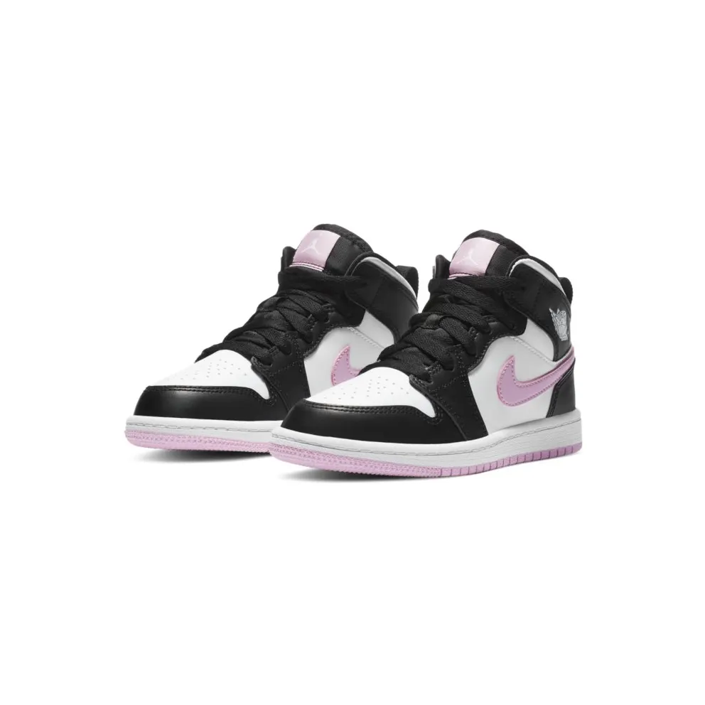 Jordan 1 Mid White Black Light Arctic Pink (PS) (640737 103)