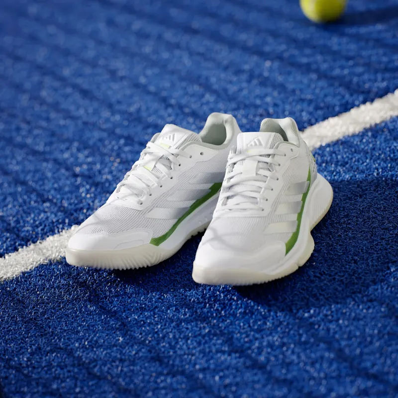 Adidas Courtquick Padel Cloud White / Silver Metallic / Lucid Lemon (JP7229)