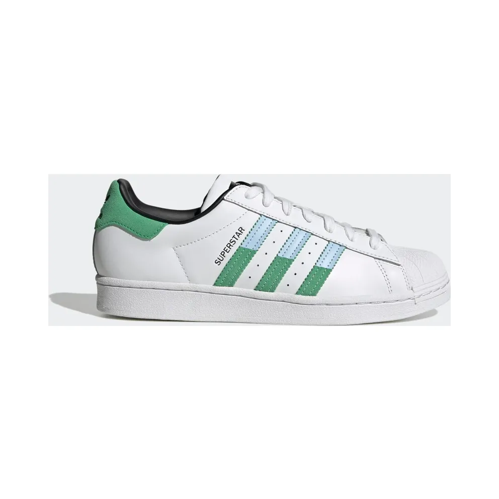 Adidas Superstar Cloud White / Semi Screaming Green / Blue Dawn (HQ2168)