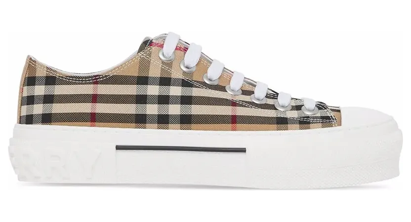 Burberry Beige Canvas Vintage Check Sneakers (8050506)
