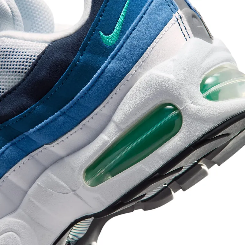 Nike Air Max 95 White / Emerald Green / Lake Blue (IU7899-100)