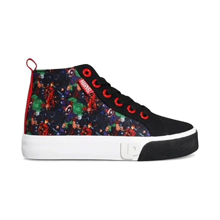 Ground Up Lace-Up High-Top Marvel Black Multicolor (ETML5007FL-F55)