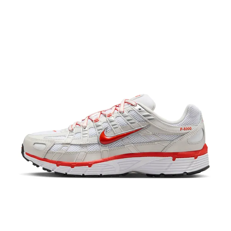 Nike P-6000 “White Platinum Tint Black Picante Red” (BV1021-107)