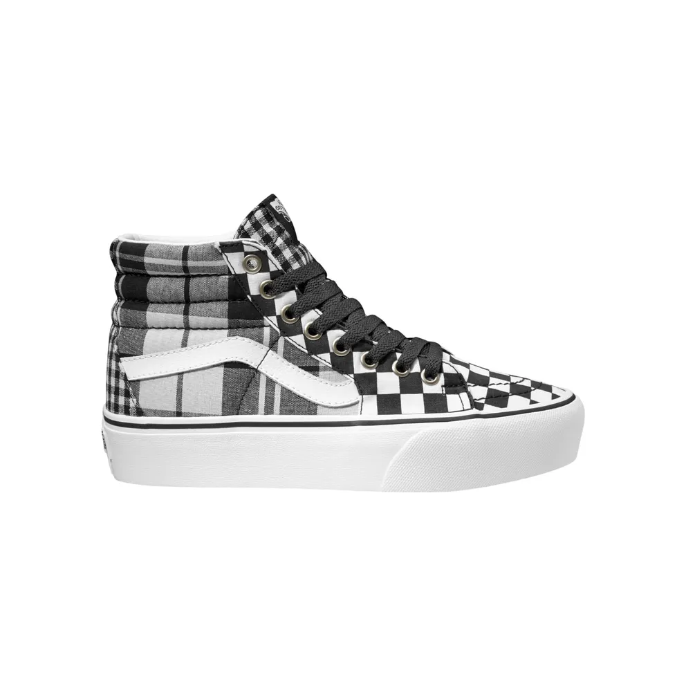Vans Sk8-high Plaid Cherckerboard Schwarz Black