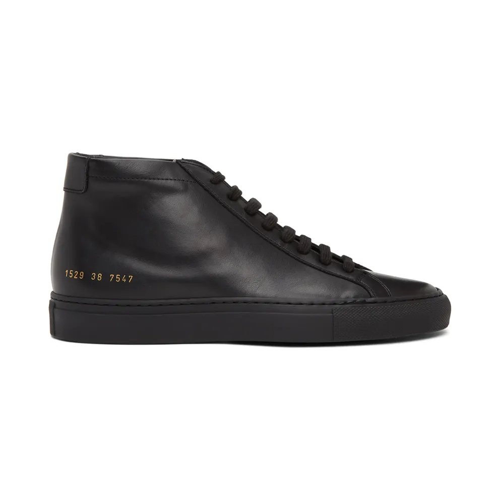 Common Projects Black Original Achilles Mid Sneakers (1529)