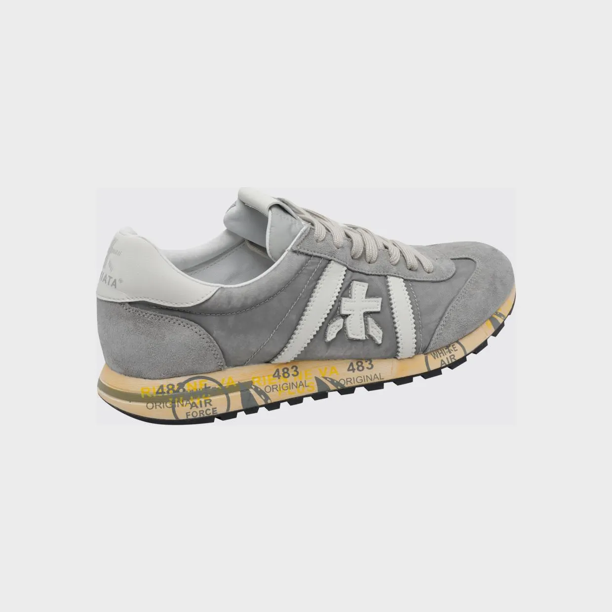 Premiata Lucy Cotton Twill and Nylon Sneakers Grey (LUCY8187) (2)