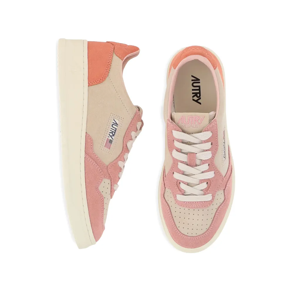 Autry Medalist Low Tri-colour “Neutrals/Pink” (AULW TS26)