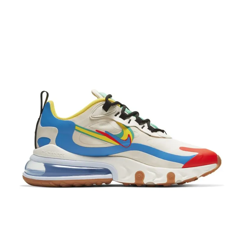 Nike Air Max 270 React Brand Heritage (W) Sail/Blue-Red-Yellow (CT1634-100)