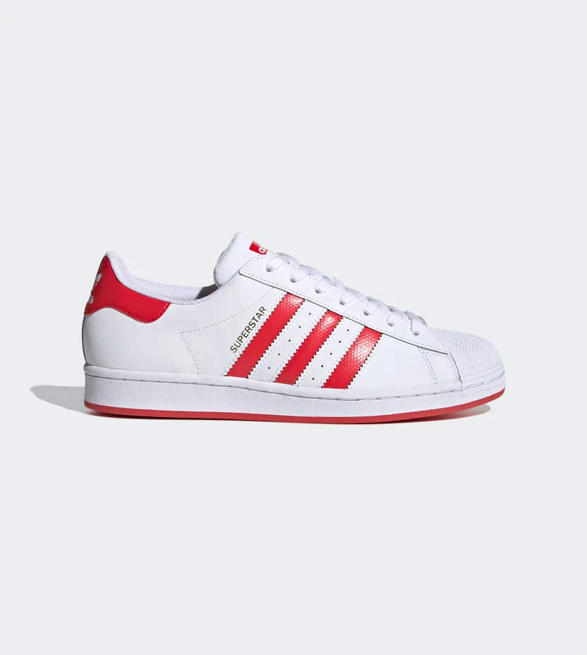adidas Superstar Cloud White / Lush Red / Gold Metallic (FW6011)