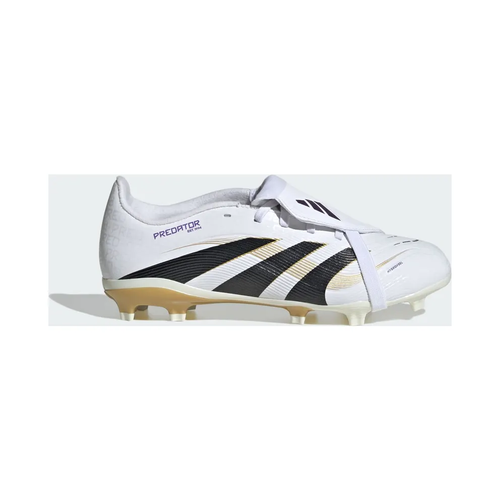 adidas Predator League Fold-Over Tongue FG/MG Cloud White Core Black Gold Metallic (IH9587)