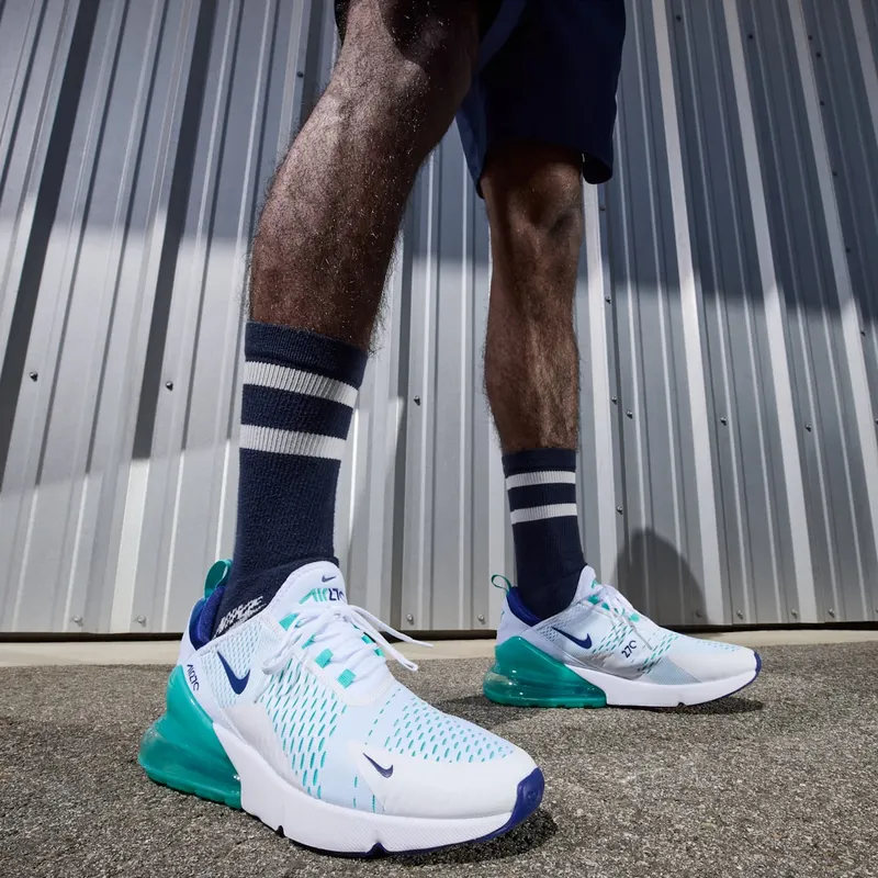 Nike Air Max 270 White Hyper Jade Deep Royal Blue White/Hyper Jade-Deep Royal Blue (CI2451-100)