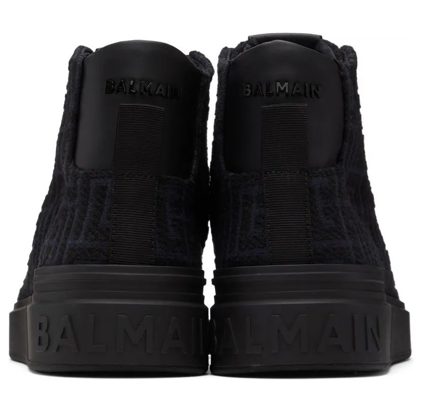 Balmain Black B-Court Sneakers (YM1VG290TJCM) (2)