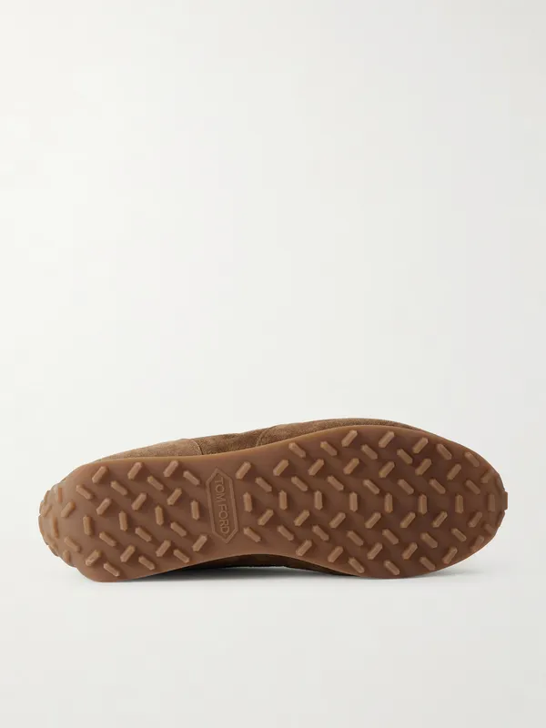Tom Ford Mick Leather-Trimmed Suede Tan (J1511-LCL046N)