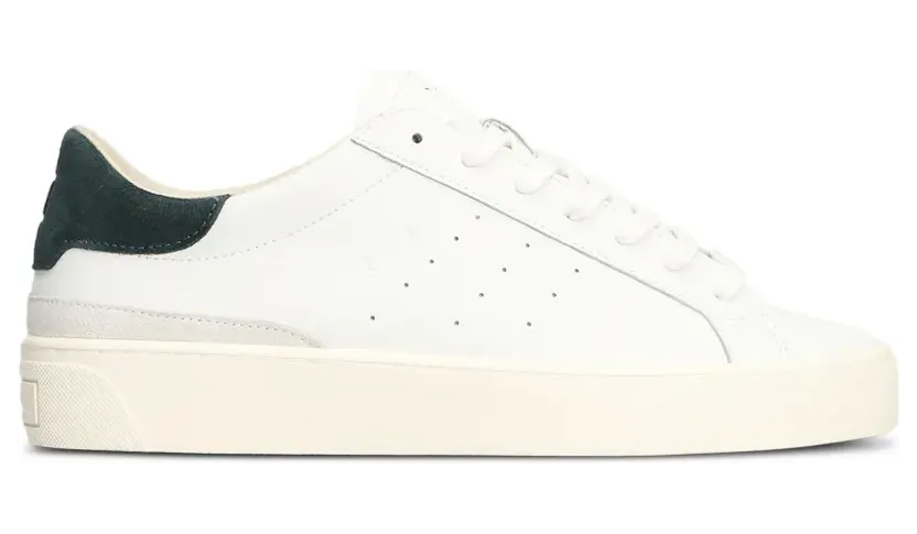 D.A.T.E. Sonica Sneakers mit perforierten Einsätzen – Weiß (M451SOCAWG)