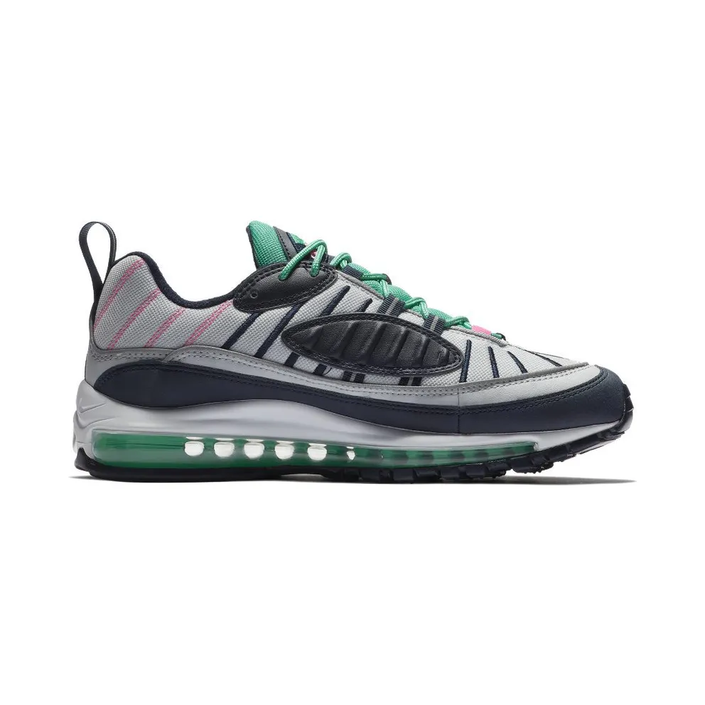 Nike Air Max 98 Tidal Wave Pure Platinum/Obsidian-Kinetic Green-Sunset Blast (640744-005)