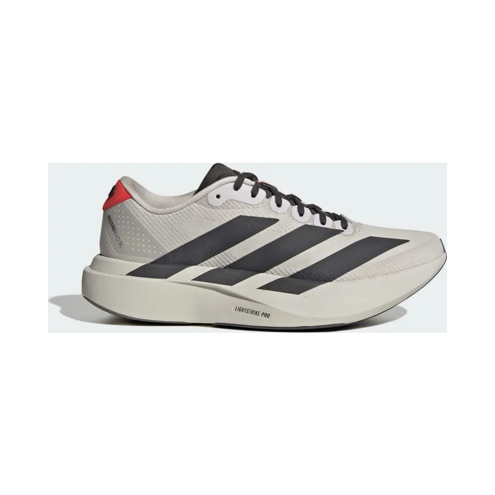Adidas ADIZERO EVO SL WOVEN AUDI REVOLUT F1 TEAM SHOES Chalk Pearl / Utility Black / Hi-Res Red (KJ3703)