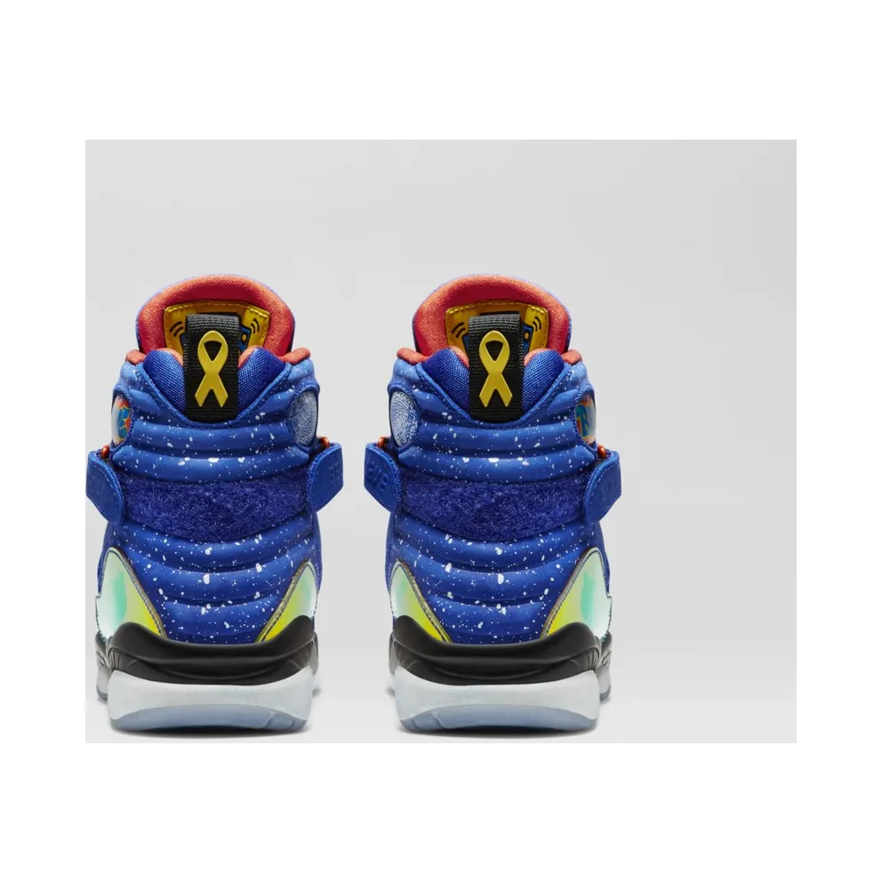 Jordan 8 Retro Doernbecher (GS) Hyper Blue/Electro Orange-Black (729894-480)