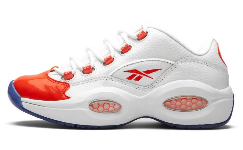 Reebok Question Low Patent Toe Orange White/Vivid Orange-Reebok Ice (Other Brands Other)