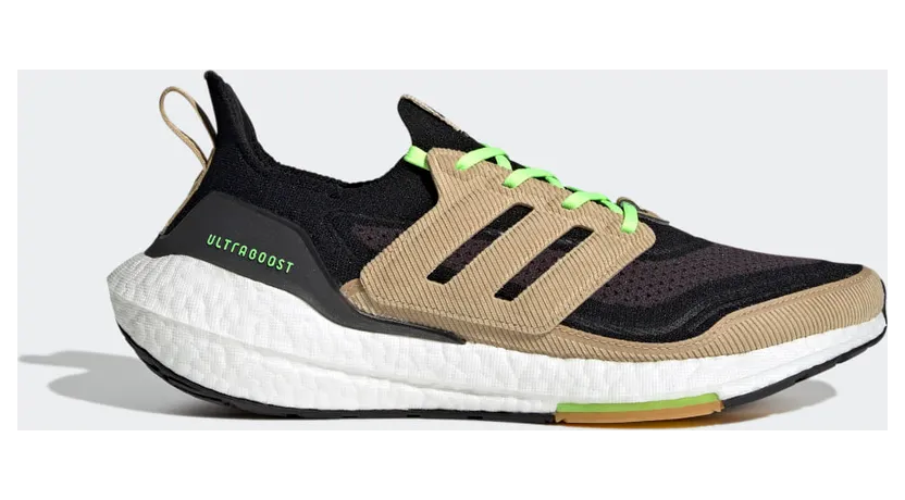 adidas Ultraboost 21 Core Black / Beige Tone / Signal Green (GX5254)