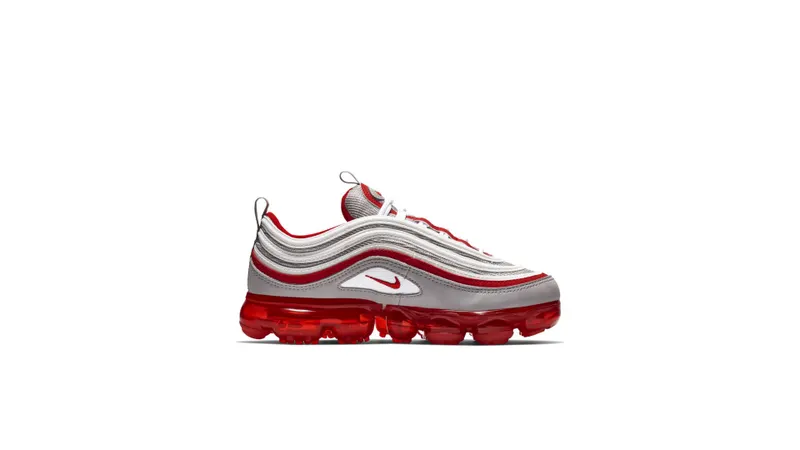 Nike  Air VaporMax 97 Atmosphere Grey University Red (GS) Atmosphere Grey/White-University Red (BV1153-002)